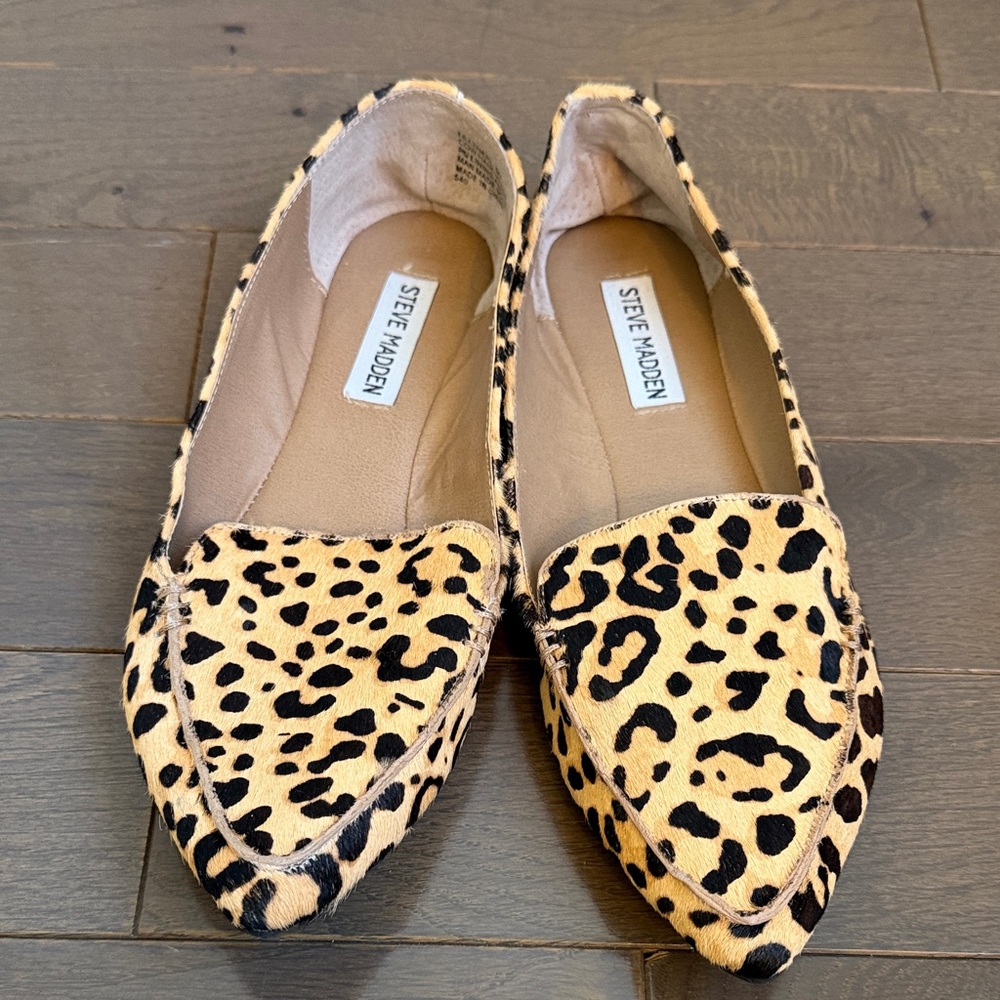 Steve Madden Leopard Print Women's Loafers - Picture 2 of 5